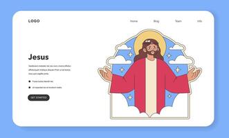 Jezus Christus illustratie. vlak vector illustratie