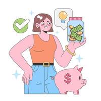 financieel empowerment concept. vlak vector illustratie