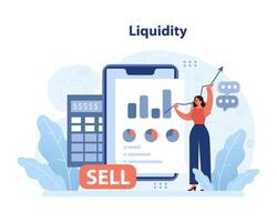 liquiditeit concept. vlak vector illustratie