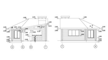 Prieel kader met bbq rooster vector illustratie. gedetailleerd bouwkundig plan