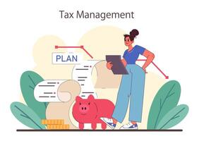 belasting optimalisatie. financieel efficiëntie, budgettering en economie idee vector