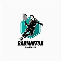 badminton logo ontwerp. vector illustratie. vector vlak