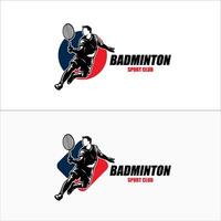 badminton verpletteren logo ontwerp inspiratie vector