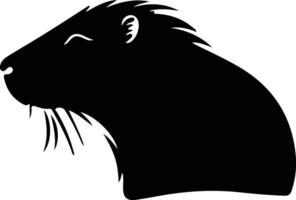 capibara zwart silhouet vector