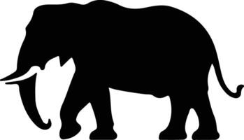 platybelodon zwart silhouet vector