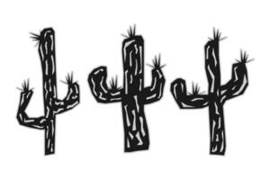 cactus van de sertao kordel stijl houtsnede xylo vector