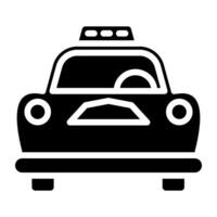 sirene Aan voertuig aanduiding politieagent auto icoon vector