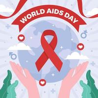 gelukkig wereld aids dag concept vector