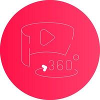 360 mate video creatief icoon ontwerp vector