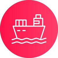 lading schip creatief icoon ontwerp vector