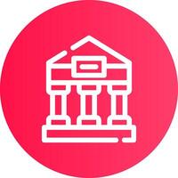 Grieks tempel creatief icoon ontwerp vector