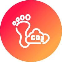 koolstof voetafdruk creatief icoon ontwerp vector