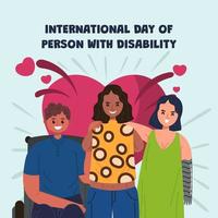 internationale dag van persoon met een handicap concept vector