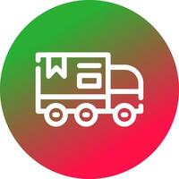 levering vrachtauto creatief icoon ontwerp vector