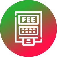 Geldautomaat vergoedingen creatief icoon ontwerp vector