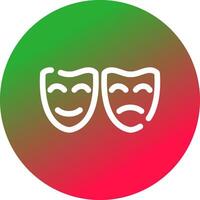 theater maskers creatief icoon ontwerp vector