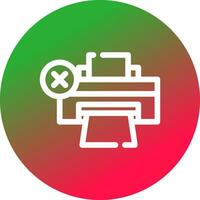 printer fout creatief icoon ontwerp vector