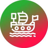 piraten schip creatief icoon ontwerp vector