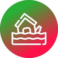 overstroming creatief icoon ontwerp vector