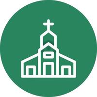 kerk creatief icoon ontwerp vector