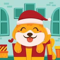 santa paws activisme op kerstmis vector