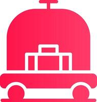 hotel trolley creatief icoon ontwerp vector