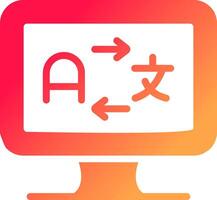 online taal leraar creatief icoon ontwerp vector
