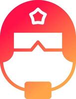 Politie helm creatief icoon ontwerp vector