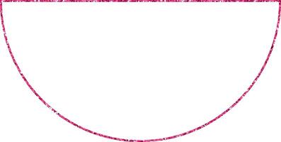 halve cirkel roze meetkundig figuur ontwerp illustratie vector