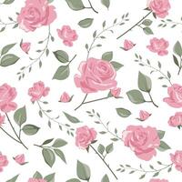 naadloos patroon met roze rozen vector