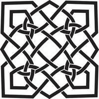 vector zwart monochroom keltisch knoop. ornament van oude Europese volkeren. de teken en symbool van de Iers, Schotten, Britten, frank.