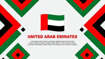 Verenigde Arabisch emiraten vlag abstract achtergrond ontwerp sjabloon. Verenigde Arabisch emiraten onafhankelijkheid dag banier behang vector illustratie. sjabloon