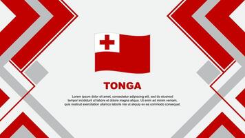 Tonga vlag abstract achtergrond ontwerp sjabloon. Tonga onafhankelijkheid dag banier behang vector illustratie. Tonga banier