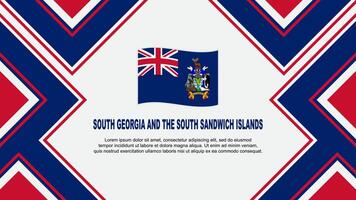 zuiden Georgië en de zuiden belegd broodje eilanden vlag abstract achtergrond ontwerp sjabloon. onafhankelijkheid dag banier behang vector illustratie. vector