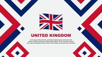 Verenigde koninkrijk vlag abstract achtergrond ontwerp sjabloon. Verenigde koninkrijk onafhankelijkheid dag banier behang vector illustratie. Verenigde koninkrijk sjabloon