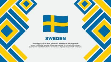 Zweden vlag abstract achtergrond ontwerp sjabloon. Zweden onafhankelijkheid dag banier behang vector illustratie. Zweden