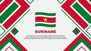 Suriname vlag abstract achtergrond ontwerp sjabloon. Suriname onafhankelijkheid dag banier behang vector illustratie. Suriname vlag