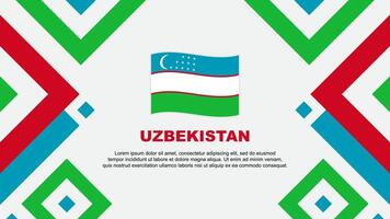 Oezbekistan vlag abstract achtergrond ontwerp sjabloon. Oezbekistan onafhankelijkheid dag banier behang vector illustratie. Oezbekistan sjabloon