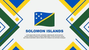 Solomon eilanden vlag abstract achtergrond ontwerp sjabloon. Solomon eilanden onafhankelijkheid dag banier behang vector illustratie. Solomon eilanden illustratie