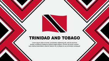 Trinidad en Tobago vlag abstract achtergrond ontwerp sjabloon. Trinidad en Tobago onafhankelijkheid dag banier behang vector illustratie. Trinidad en Tobago vector