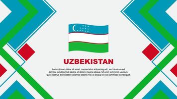 Oezbekistan vlag abstract achtergrond ontwerp sjabloon. Oezbekistan onafhankelijkheid dag banier behang vector illustratie. Oezbekistan banier