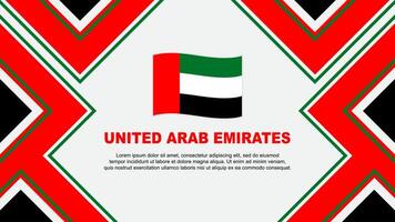 Verenigde Arabisch emiraten vlag abstract achtergrond ontwerp sjabloon. Verenigde Arabisch emiraten onafhankelijkheid dag banier behang vector illustratie. vector