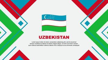 Oezbekistan vlag abstract achtergrond ontwerp sjabloon. Oezbekistan onafhankelijkheid dag banier behang vector illustratie. Oezbekistan illustratie