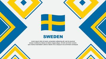 Zweden vlag abstract achtergrond ontwerp sjabloon. Zweden onafhankelijkheid dag banier behang vector illustratie. Zweden onafhankelijkheid dag