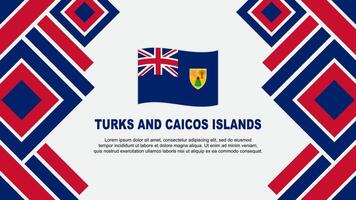 turken en caicos eilanden vlag abstract achtergrond ontwerp sjabloon. turken en caicos eilanden onafhankelijkheid dag banier behang vector illustratie