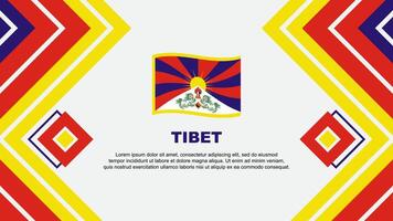 Tibet vlag abstract achtergrond ontwerp sjabloon. Tibet onafhankelijkheid dag banier behang vector illustratie. Tibet ontwerp