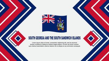 zuiden Georgië en de zuiden belegd broodje eilanden vlag abstract achtergrond ontwerp sjabloon. onafhankelijkheid dag banier behang vector illustratie. ontwerp
