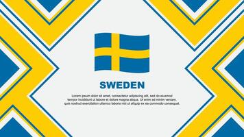 Zweden vlag abstract achtergrond ontwerp sjabloon. Zweden onafhankelijkheid dag banier behang vector illustratie. Zweden vector
