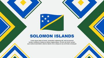 Solomon eilanden vlag abstract achtergrond ontwerp sjabloon. Solomon eilanden onafhankelijkheid dag banier behang vector illustratie. Solomon eilanden onafhankelijkheid dag