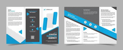 drievoud brochure ontwerp sjabloon voor zakelijke bedrijf. bedrijf creatief brochure ontwerp sjabloon. vector